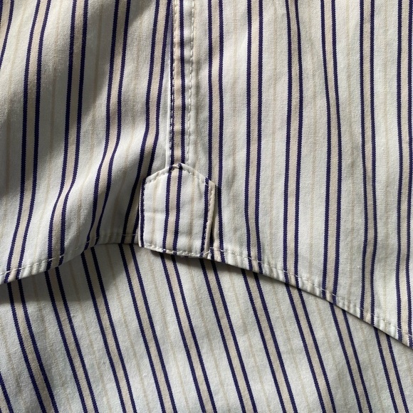 David Donahue Cotton Stripe Long Sleeves Dress Shirt Sz: 16/ 32-3 - Picture 7 of 10